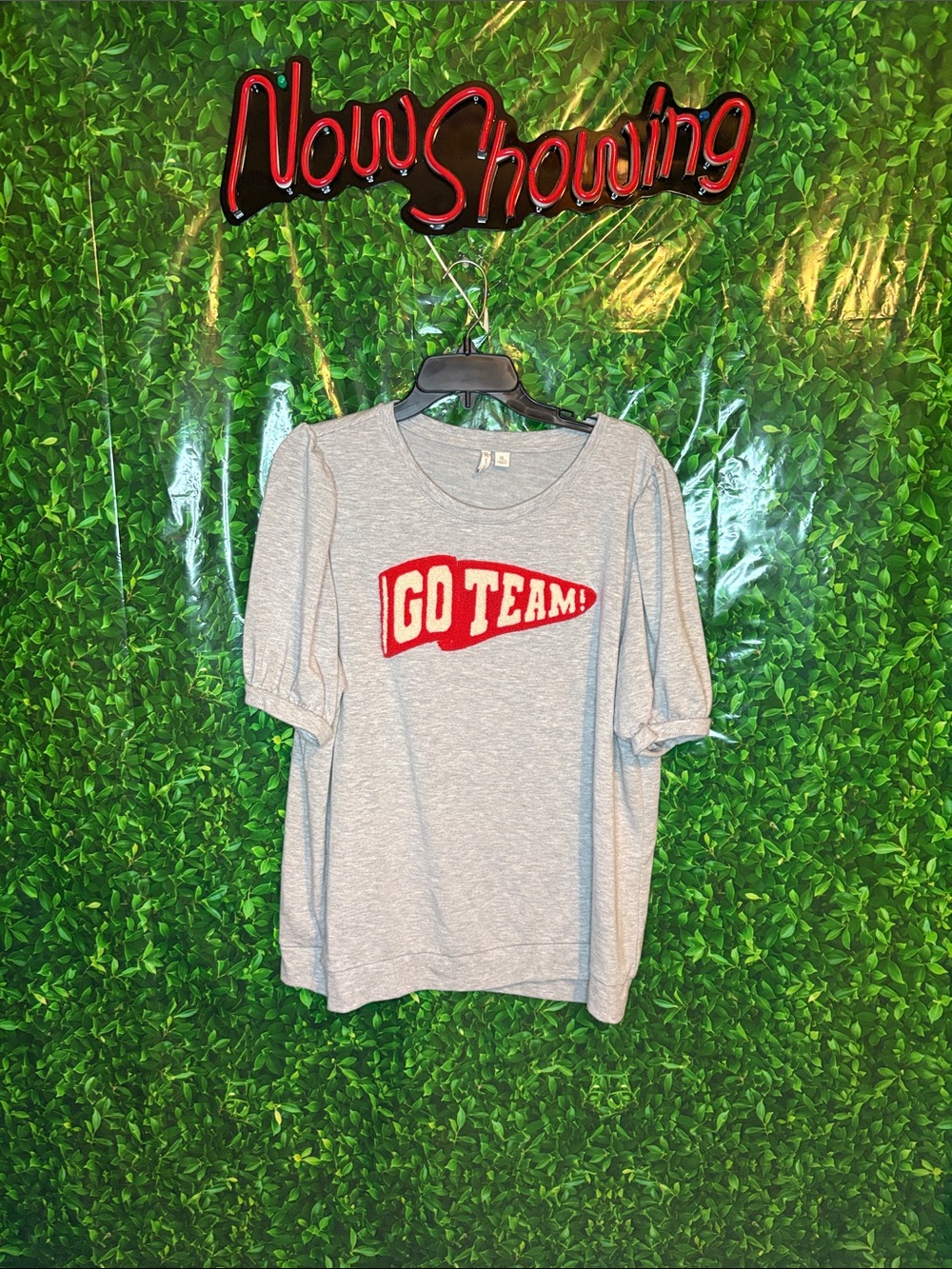 Cato Light Gray Short-Sleeve 'GO TEAM' Graphic Tee